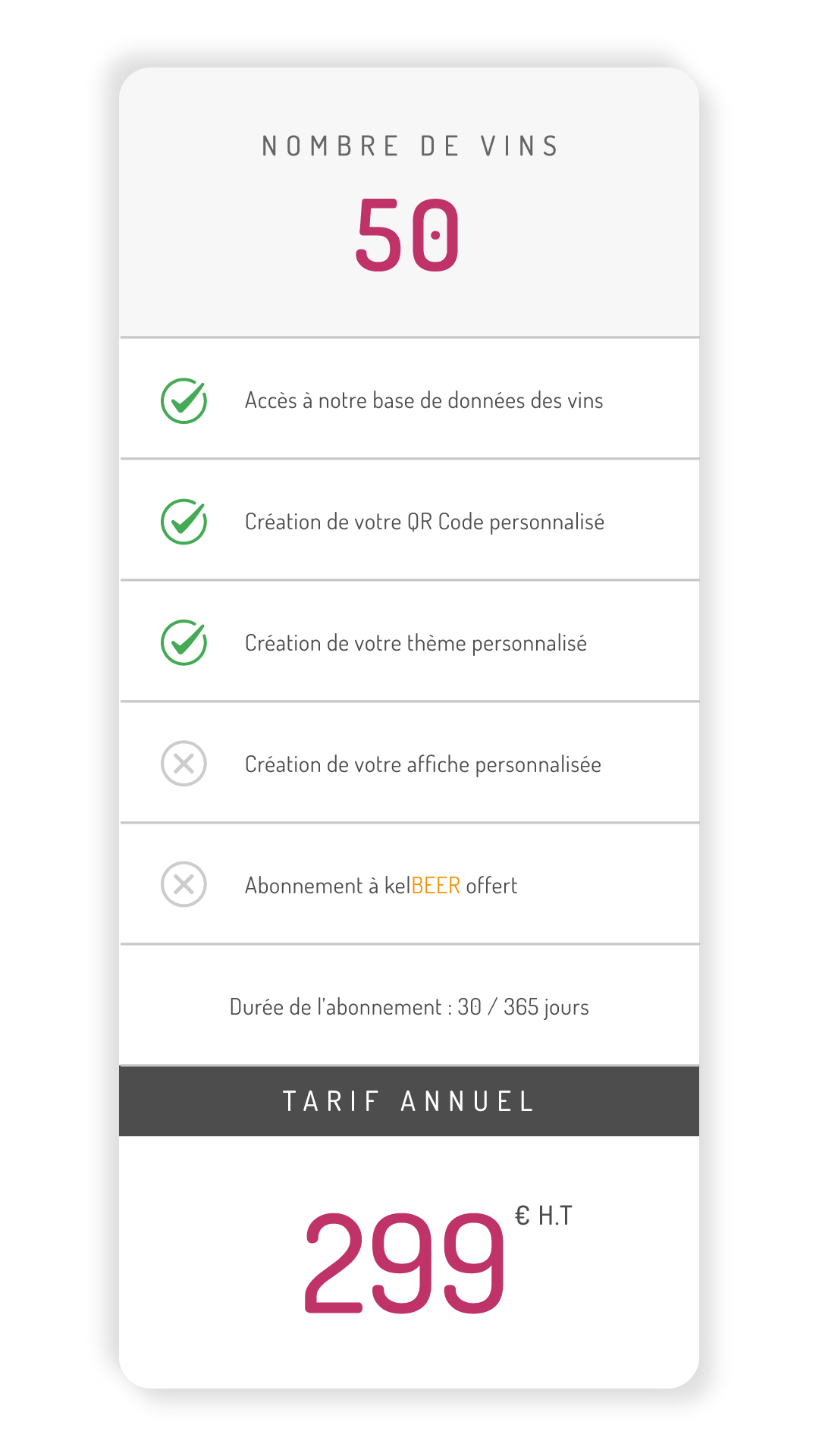 Abonnement 50 vins